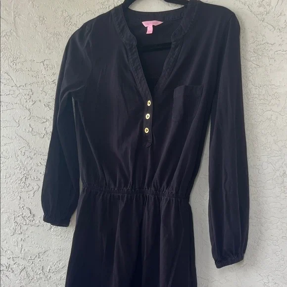 Lilly Pulitzer Elegant Black Long Sleeve Dress - Picture 5 of 7